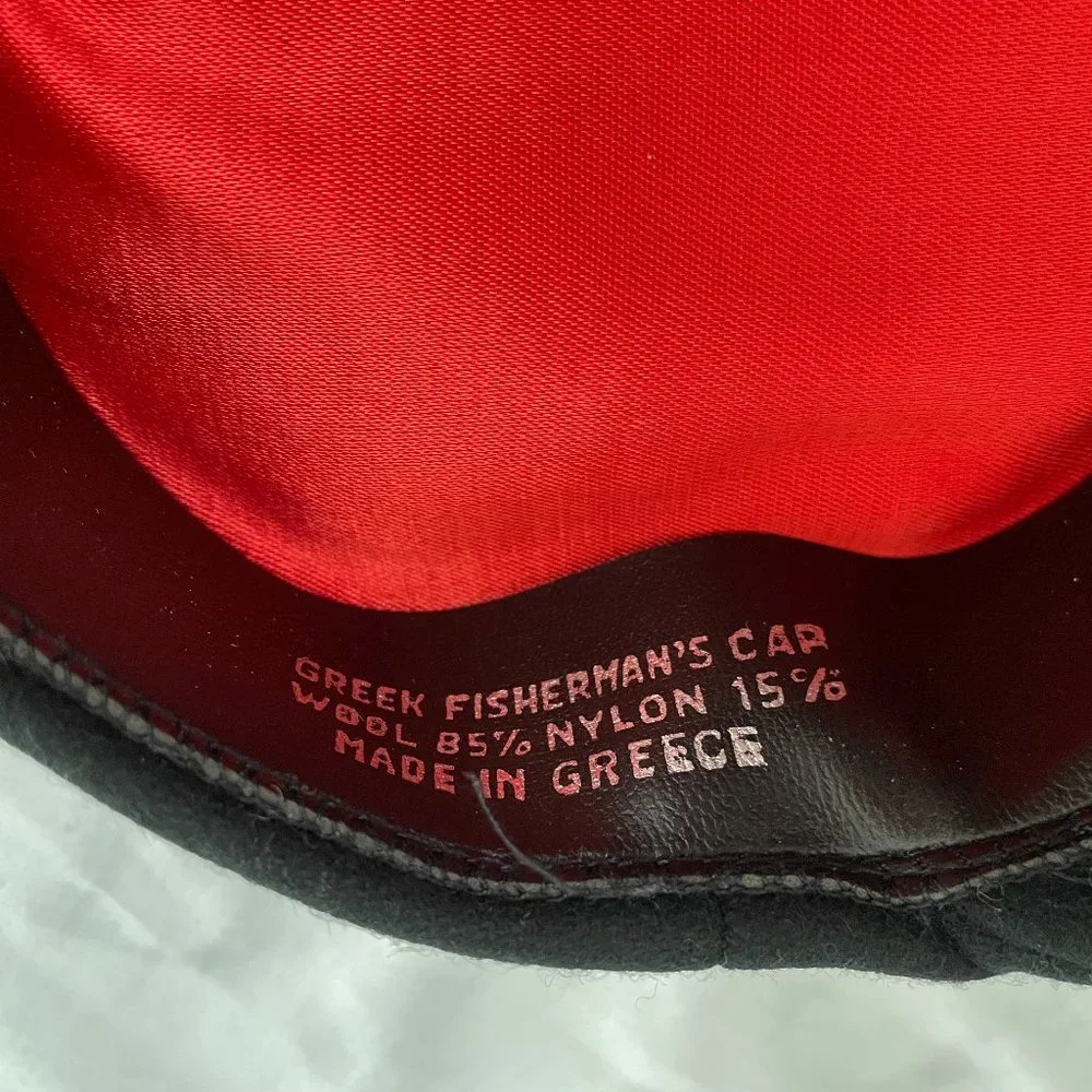 Greek Fisherman’s Cap Wool Black authentic made in Greece like new – worn once 5 - Picture 5 of 5